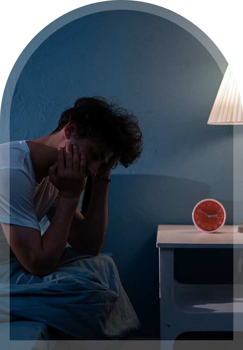 סוג שינה של ישן מחשבות יתר עם מחשבות דוהרות בלילה